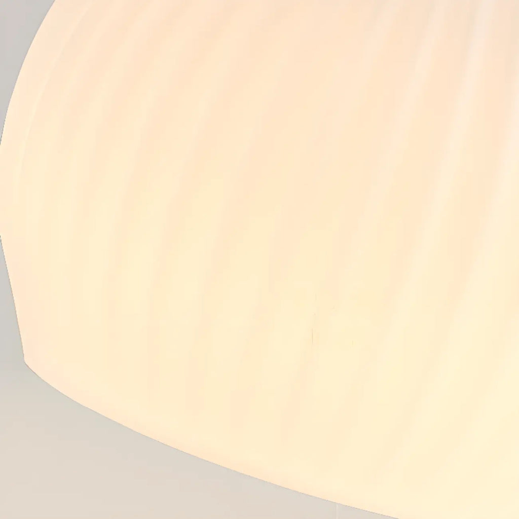 Plafonnier semi-encastré moderne crème à une lumière avec dôme en verre
