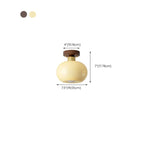 Plafonnier semi-encastré moderne crème à une lumière avec dôme en verre