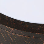 Plafonnier LED rond industriel en métal noir