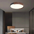 Plafonnier LED noir à intensité variable pour chambre à coucher