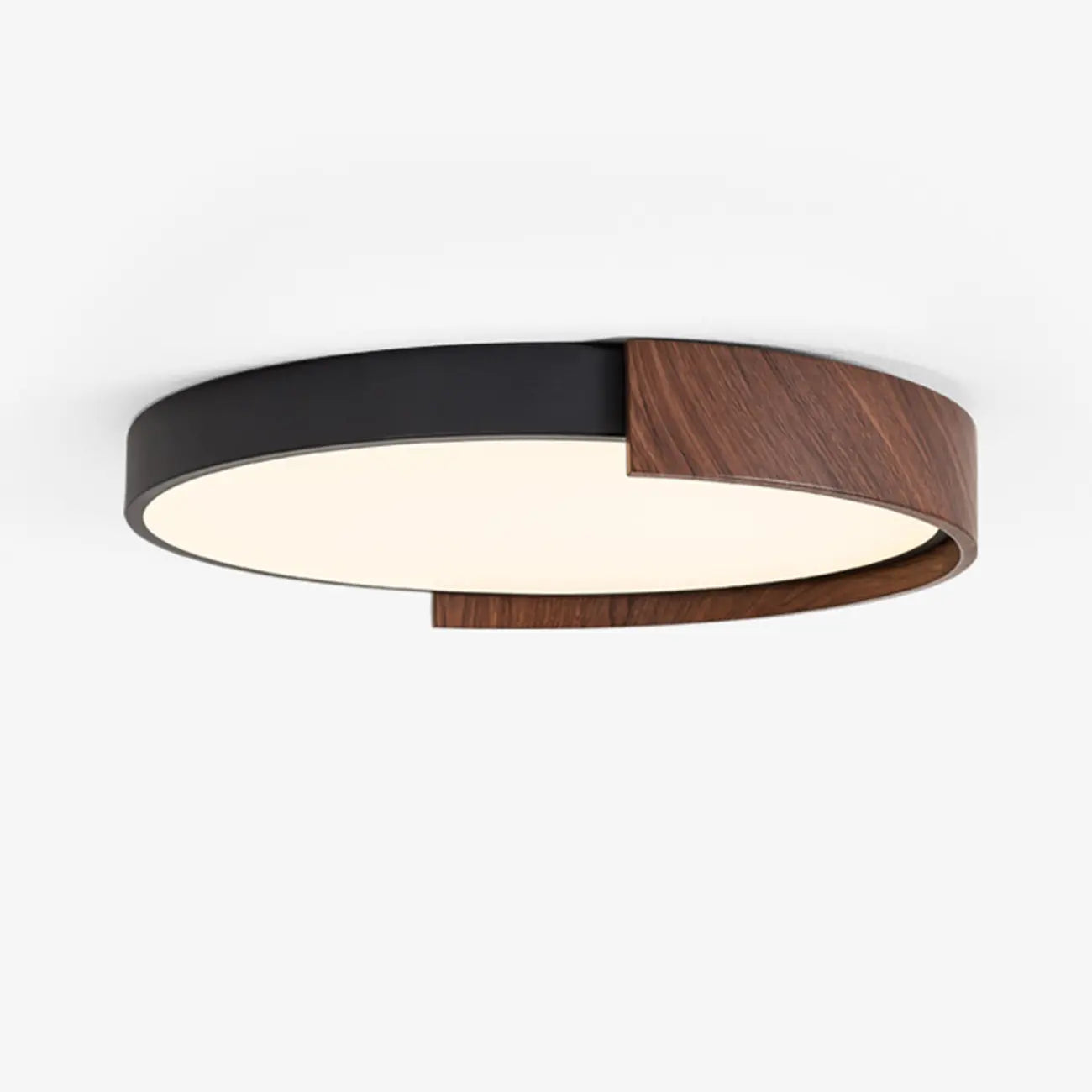 Plafonnier LED noir à intensité variable pour chambre à coucher
