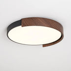 Plafonnier LED noir à intensité variable pour chambre à coucher