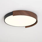 Plafonnier LED noir à intensité variable pour chambre à coucher