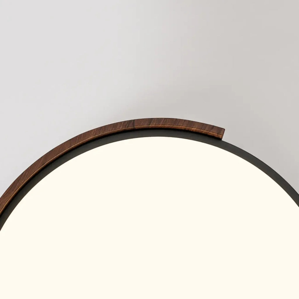 Plafonnier LED noir à intensité variable pour chambre à coucher