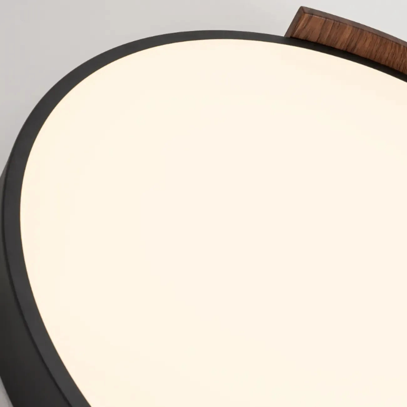 Plafonnier LED noir à intensité variable pour chambre à coucher