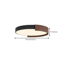 Plafonnier LED noir à intensité variable pour chambre à coucher