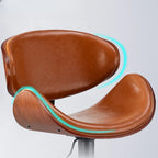 Tabourets de bar pivotants réglables en cuir