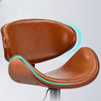 Tabourets de bar pivotants réglables en cuir