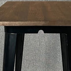 Tables de bar industrielles en bois brun et métal noir