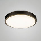 Plafonnier encastré rond industriel noir à LED blanc chaud