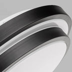 Plafonnier encastré rond industriel noir à LED blanc chaud
