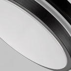 Plafonnier encastré rond industriel noir à LED blanc chaud