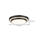 Plafonnier encastré rond industriel noir à LED blanc chaud