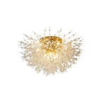 Plafonnier semi-encastré Glamour Crystal Starburst Gold
