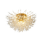 Plafonnier semi-encastré Glamour Crystal Starburst Gold