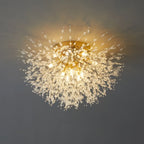 Plafonnier semi-encastré Glamour Crystal Starburst Gold