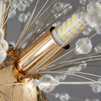 Plafonnier semi-encastré Glamour Crystal Starburst Gold