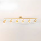 Luminaire sur rail métallique cylindrique semi-encastré moderne