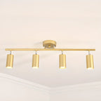 Luminaire sur rail métallique cylindrique semi-encastré moderne