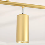 Luminaire sur rail métallique cylindrique semi-encastré moderne