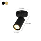 Luminaire sur rail métallique cylindrique semi-encastré moderne