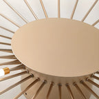 Plafonnier LED moderne doré à effet soleil