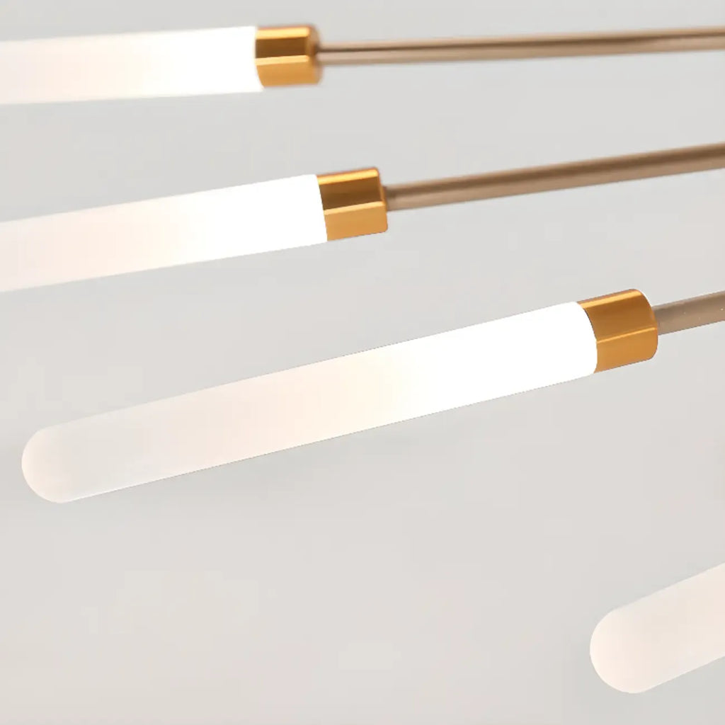 Plafonnier LED moderne doré à effet soleil