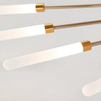 Plafonnier LED moderne doré à effet soleil