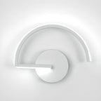 Applique murale LED noire minimaliste d'intérieur avec luminaire linéaire