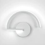 Applique murale LED noire minimaliste d'intérieur avec luminaire linéaire