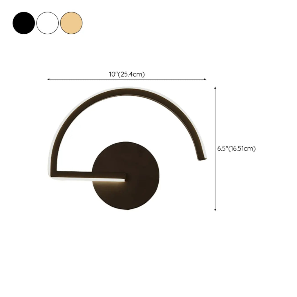 Applique murale LED noire minimaliste d'intérieur avec luminaire linéaire