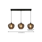 Suspension moderne en verre gris pour îlot de cuisine