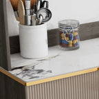 Buffet de salle à manger en bois réglable et élégant