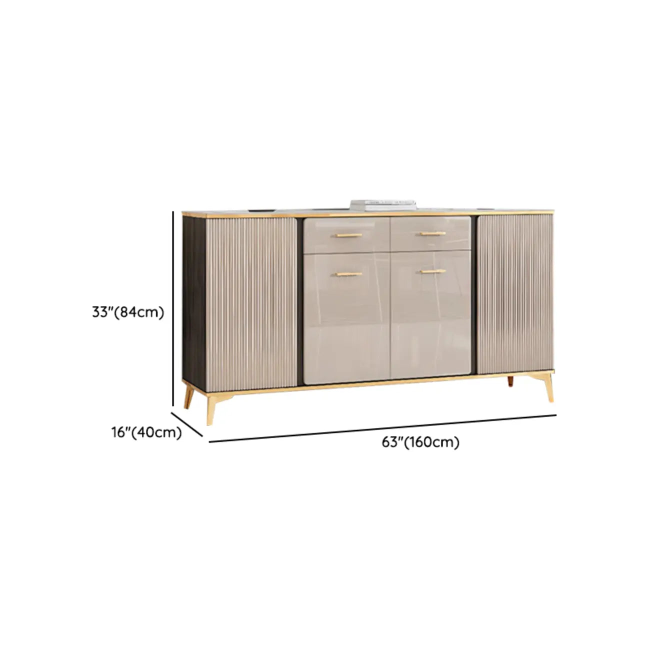 Buffet de salle à manger en bois réglable et élégant
