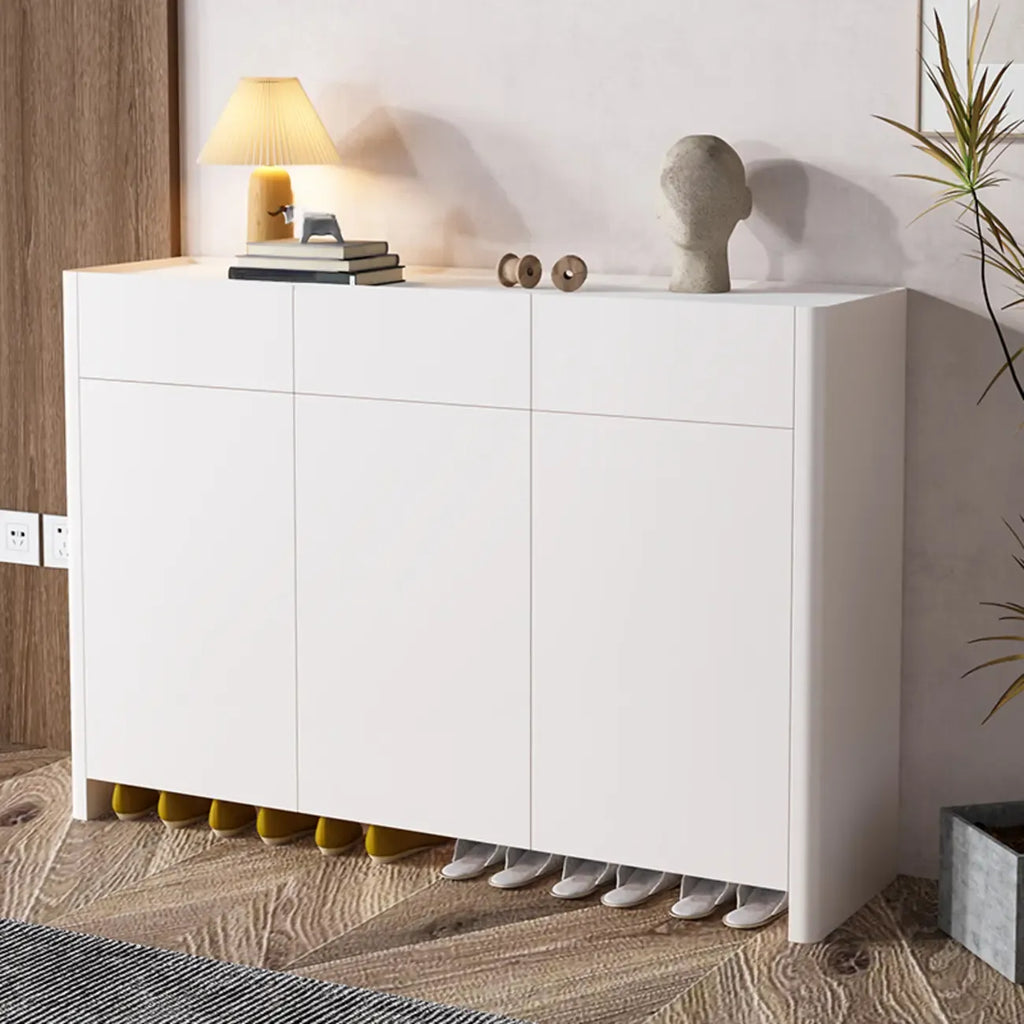 Meuble à chaussures d'entrée minimaliste en bois, réglable et à plusieurs niveaux