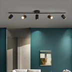 Plafoniera/spot a 4 luci LED dimmerabile, moderna, con testa regolabile