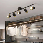 Plafoniera/spot a 4 luci LED dimmerabile, moderna, con testa regolabile
