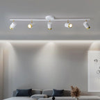 Plafoniera/spot a 4 luci LED dimmerabile, moderna, con testa regolabile