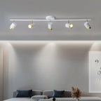 Plafoniera/spot a 4 luci LED dimmerabile, moderna, con testa regolabile