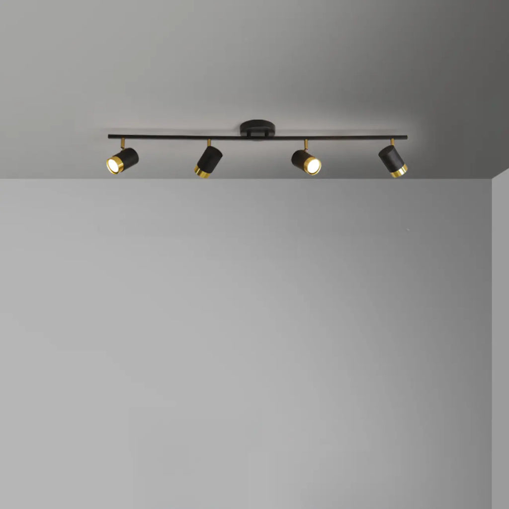 Plafoniera/spot a 4 luci LED dimmerabile, moderna, con testa regolabile