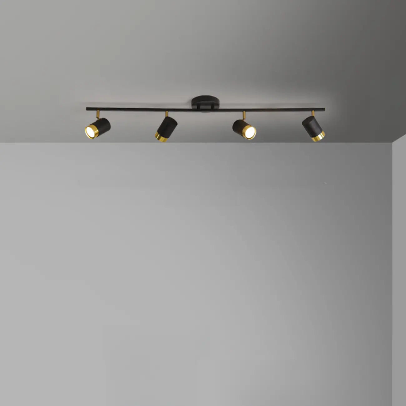 Plafoniera/spot a 4 luci LED dimmerabile, moderna, con testa regolabile