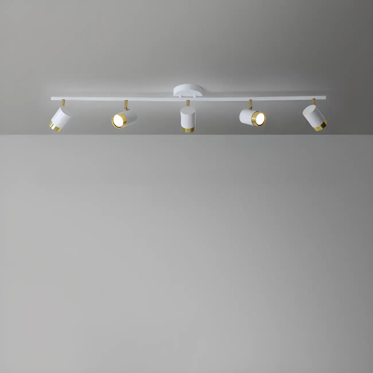 Plafoniera/spot a 4 luci LED dimmerabile, moderna, con testa regolabile