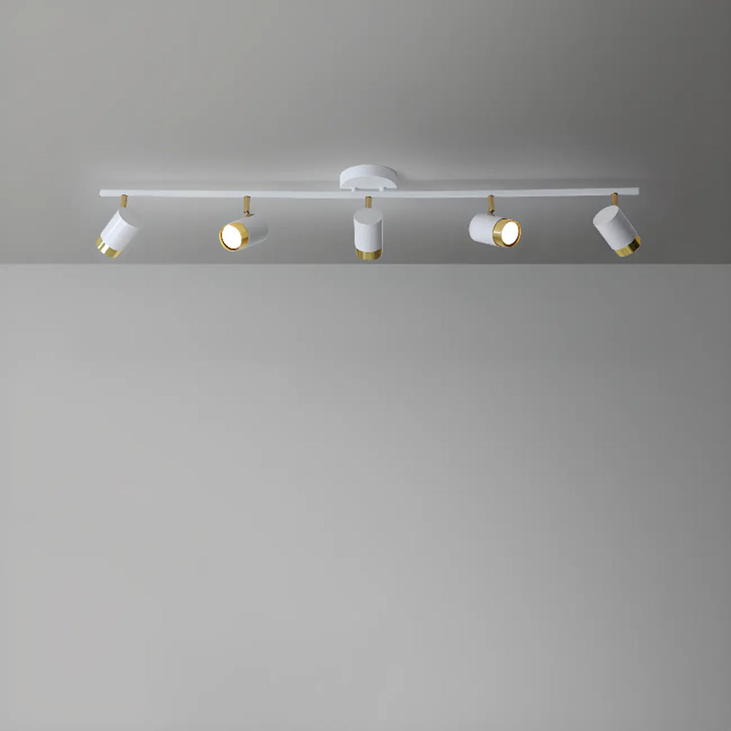 Plafoniera/spot a 4 luci LED dimmerabile, moderna, con testa regolabile