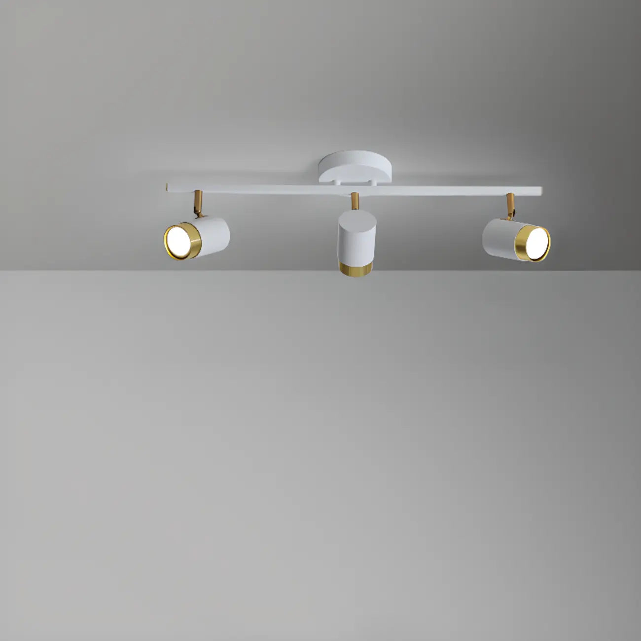 Plafoniera/spot a 4 luci LED dimmerabile, moderna, con testa regolabile