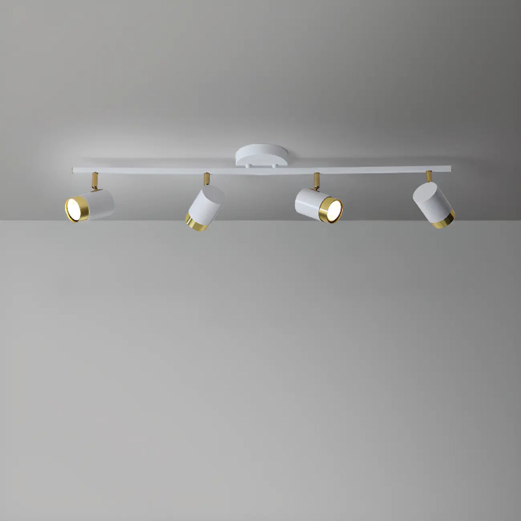 Plafoniera/spot a 4 luci LED dimmerabile, moderna, con testa regolabile