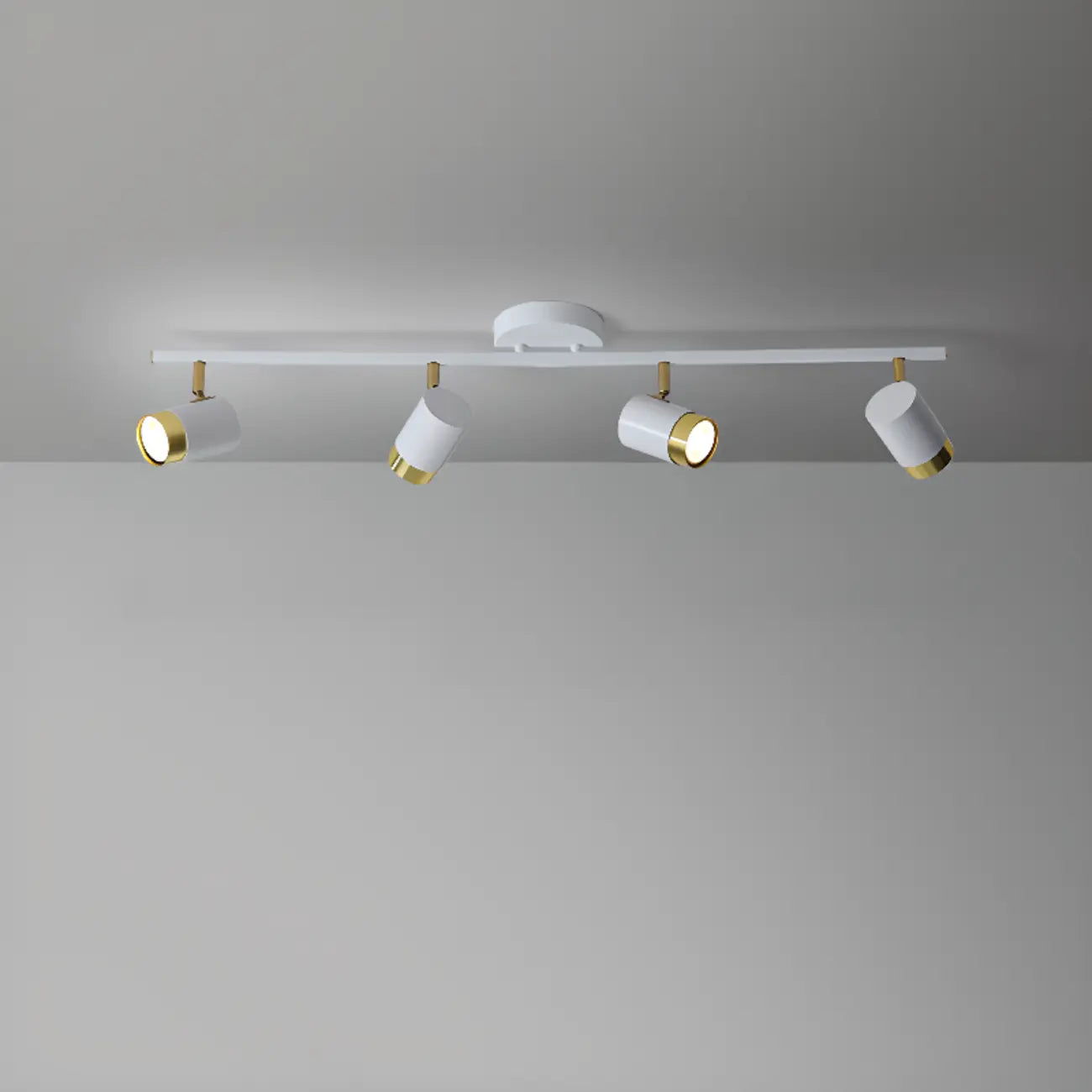 Plafoniera/spot a 4 luci LED dimmerabile, moderna, con testa regolabile