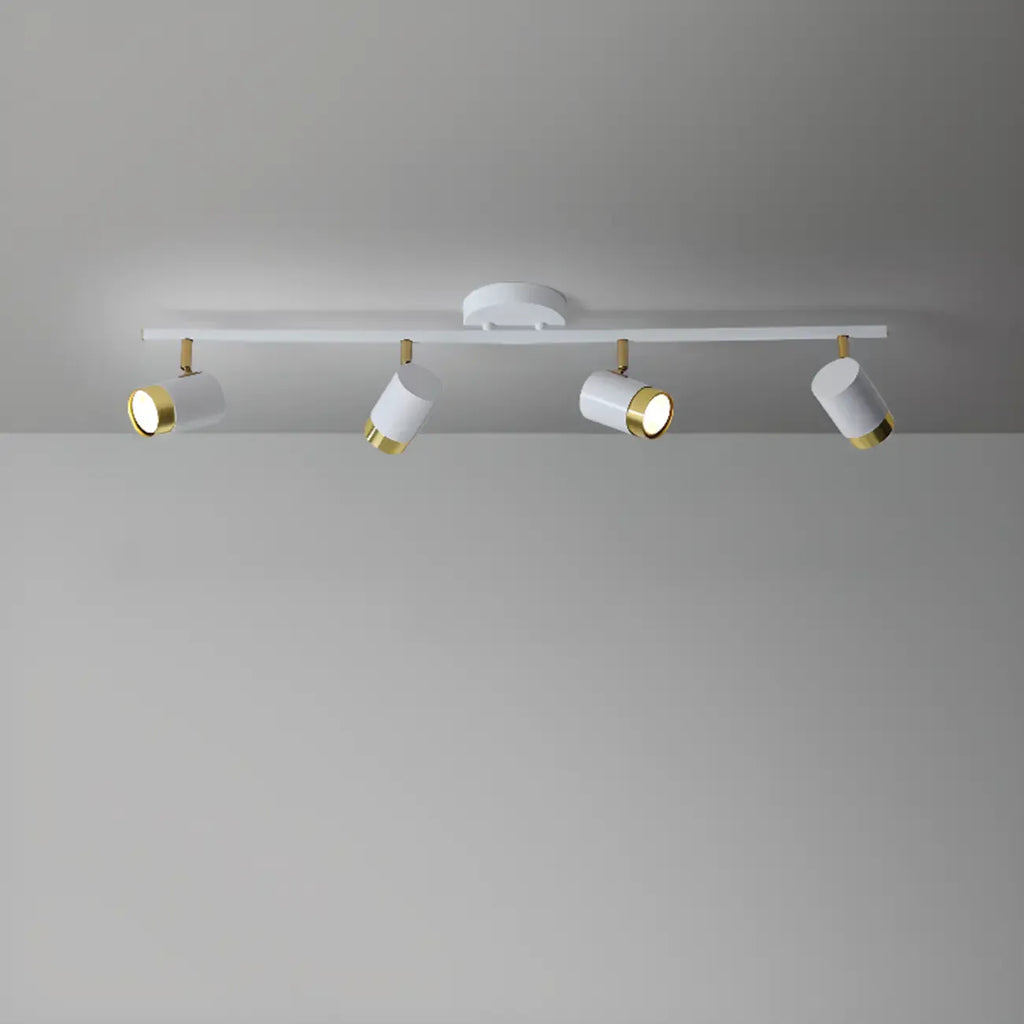 Plafoniera/spot a 4 luci LED dimmerabile, moderna, con testa regolabile