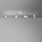 Plafoniera/spot a 4 luci LED dimmerabile, moderna, con testa regolabile