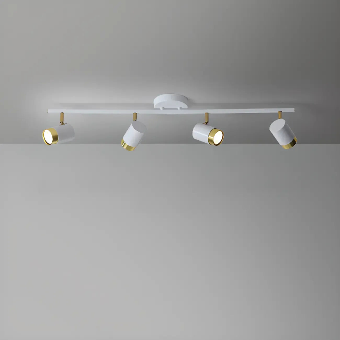 Plafoniera/spot a 4 luci LED dimmerabile, moderna, con testa regolabile