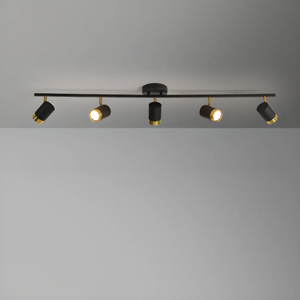 Plafoniera/spot a 4 luci LED dimmerabile, moderna, con testa regolabile